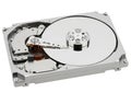 Hard disk drive with its cover removed exposing internal components and platters Royalty Free Stock Photo