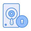 Hard disk drive security icon, data protection, security concept Royalty Free Stock Photo