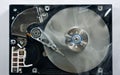 Hard disk drive with smoke Royalty Free Stock Photo
