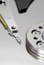 Hard Disk Drive Storage Macro Vertical Closeup Royalty Free Stock Photo
