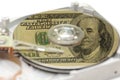 Hard disk drive with US money reflection