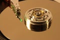 Hard Disk under green laser light