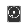 Hard drive basic icon on white background Royalty Free Stock Photo