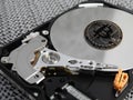 Hard drive and Bitcoin Royalty Free Stock Photo