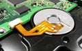 Hard drive circuit 3 Royalty Free Stock Photo