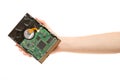 Hard drive in female hands Royalty Free Stock Photo