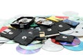 hard drive, floppy disc, and cd-rom Royalty Free Stock Photo