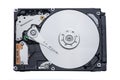 Hard drive HDD isolated on white background, exploded view Royalty Free Stock Photo
