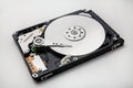 Hard drive HDD isolated on white background, exploded view Royalty Free Stock Photo