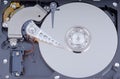 Hard drive internals Royalty Free Stock Photo