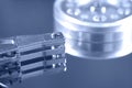 Hard drive, macro Royalty Free Stock Photo