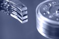 Hard drive, macro Royalty Free Stock Photo