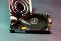 Hard drive reading and write data open memory hdd recovery Royalty Free Stock Photo