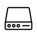 hard drive vector line icon