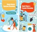 Hard floor and carpet cleaning, cheap prices web Royalty Free Stock Photo