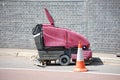 Hard floor cleaning machine Royalty Free Stock Photo