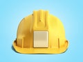 Hard hat background Construction tools 3d render on blue background Royalty Free Stock Photo