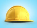 Hard hat background Construction tools 3d render on blue gradient Royalty Free Stock Photo