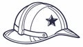 A hard hat or cap with a star emblem for excellence vector design Generative AI Royalty Free Stock Photo