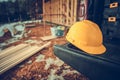 Hard Hat Construction Zone Royalty Free Stock Photo