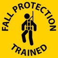 Hard Hat Decals, Fall Protection Trained