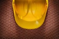 Hard hat on dielectric rubber matting Royalty Free Stock Photo