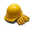 Hard Hat and Gloves Royalty Free Stock Photo