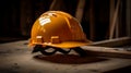 Hard hat headstrong, Construction worker safety gear Royalty Free Stock Photo