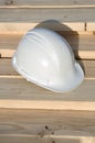 Hard Hat on Lumber Royalty Free Stock Photo