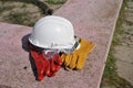 Hard hat protection helmet Royalty Free Stock Photo