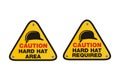 Hard hat sign - triangle signs
