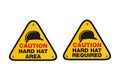 Hard hat sign - triangle signs Royalty Free Stock Photo