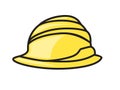 Hard hat vector icon symbol yellow Royalty Free Stock Photo
