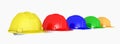 Hard hats isolated on white background Royalty Free Stock Photo