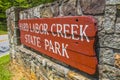 Hard Labor Creek State Park road entrance sign Royalty Free Stock Photo