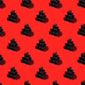 Seamless pattern black coal pyramid Royalty Free Stock Photo