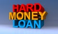 Hard money loan on blue Royalty Free Stock Photo