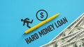 Hard money loan is shown using the text Royalty Free Stock Photo