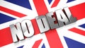 Hard no deal brexit 3d text union jack, 3d render Royalty Free Stock Photo
