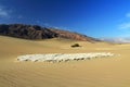 Death Valley National Park, Hard Pan at Mesquite Flat Sand Dunes at the Foot of the Panamint Range, California, USA Royalty Free Stock Photo