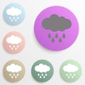 Hard Rain badge color set. Simple glyph, flat vector of web icons for ui and ux, website or mobile application