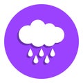 Hard Rain badge icon. Simple glyph, flat vector of web icons for ui and ux, website or mobile application