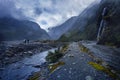 Hard rain in franz josef glacier new zealand