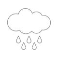 Hard Rain icon. Element of cyber security for mobile concept and web apps icon. Thin line icon for website design and development