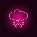 Hard Rain icon. Elements of Web in neon style icons. Simple icon for websites, web design, mobile app, info graphics