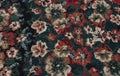 hard red artistic floral carpet