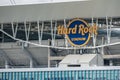 Hard Rock Stadium sign shot with telephoto lens