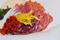 Hard salami appetizer Royalty Free Stock Photo