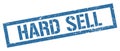 HARD SELL blue grungy rectangle stamp Royalty Free Stock Photo