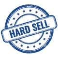 HARD SELL text on blue grungy round rubber stamp Royalty Free Stock Photo